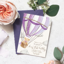 Beary First Teddy Bear Hot Air Ballon Birthday