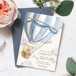 Beary First Teddy Bear Hot Air Ballon Birthday Einladung