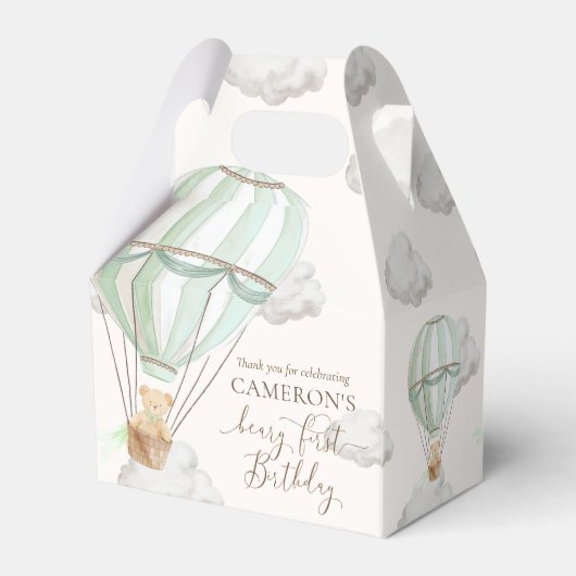 Beary First Teddy Bear Hot Air Ballon Birthday Geschenkschachtel (Rückseite)