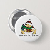 Beary frohe Weihnachten Button (Vorne & Hinten)