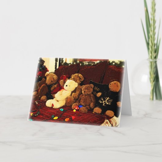 Beary, Frohe Weihnachten! Feiertagskarte (Vorderseite)