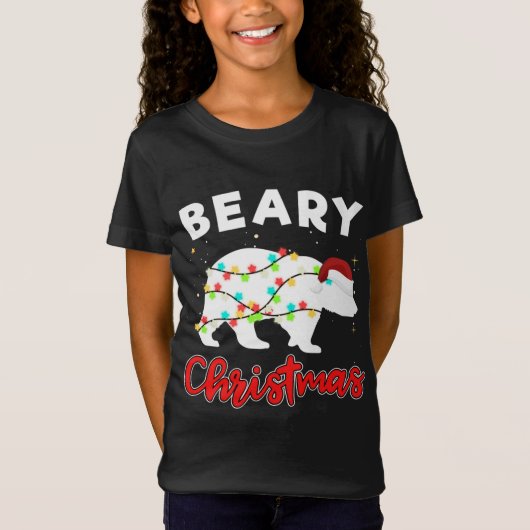 Beary Frohe Weihnachten für Bären Liebhaber Funny T-Shirt (Vorderseite)