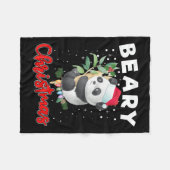 Beary Frohe Weihnachten für Panda Bären Liebhaber  Fleecedecke (Vorderseite (Horizontal))