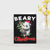 Beary Frohe Weihnachten für Panda Bären Liebhaber Karte (Gelbe Blume)