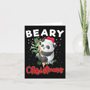 Beary Frohe Weihnachten für Panda Bären Liebhaber Karte