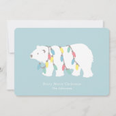 Beary Frohe Weihnachten Polar Bären Weihnachtslich (Vorderseite)