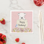 Beary Happy Birthday Serviette (Beispiel)