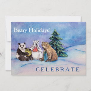 Beary Holidays Custom Open House Einladungskarten