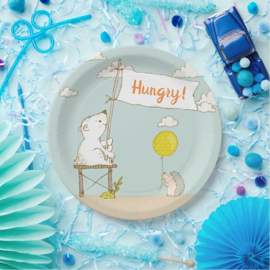 Beary Hungry Party Paper Plate Pappteller (Party)
