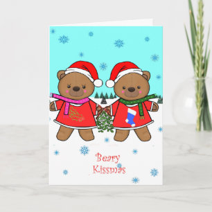Beary Kissmas Card Feiertagskarte