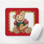 Beary Merry Christmas - Girl Teddy Mousepad (Mit Mouse)
