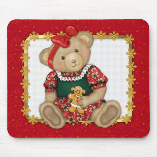 Beary Merry Christmas - Girl Teddy Mousepad (Vorne)