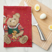 Beary Merry Christmas Handtuch (Viertel Falte)