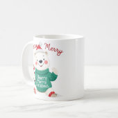 Beary Merry Christmas Polar Bear Kaffeetasse (Vorderseite Links)