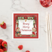 Beary Merry Christmas Serviette (Beispiel)