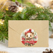 Beary Merry Christmas Sticker
