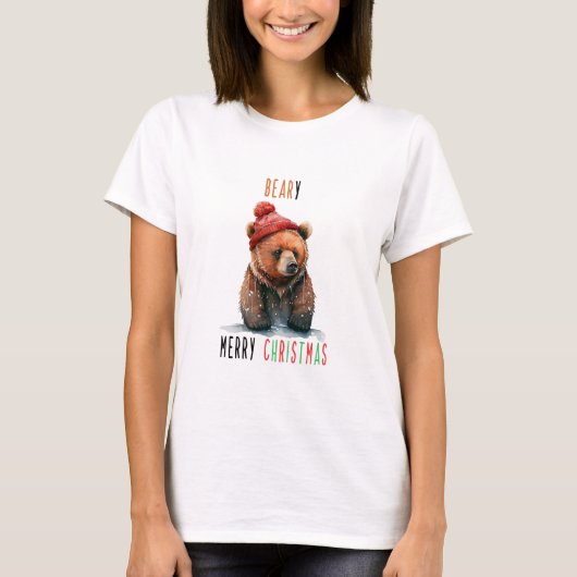 Beary Merry Christmas T-Shirt (Vorderseite)