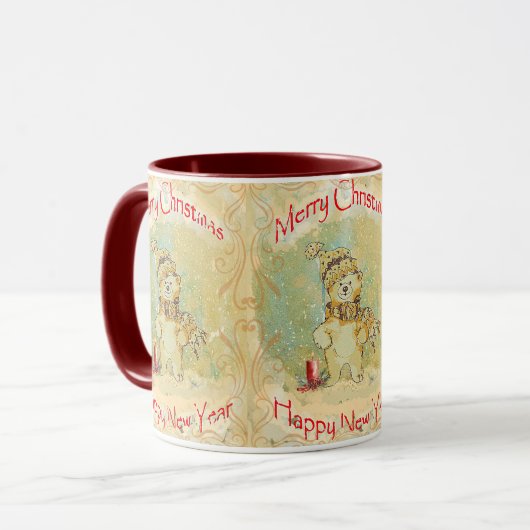 Beary Merry Christmas Tasse (Vorderseite Links)