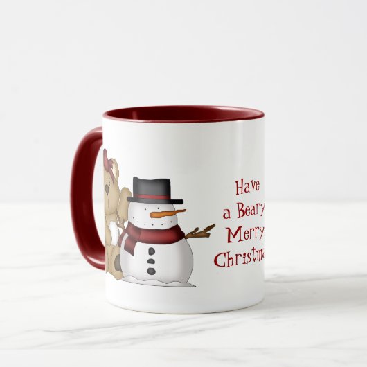 Beary Merry Christmas Tasse (Vorderseite Links)
