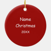 Beary Merry Christmas Teddy Bear Ornament (Hinten)