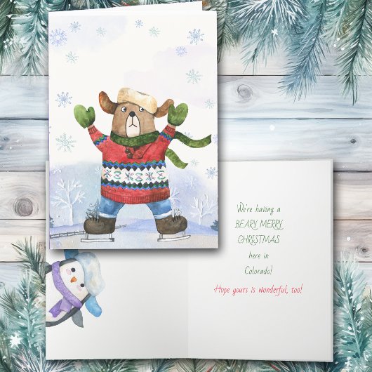 Beary Merry Colorado Karte