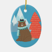 Beary Merry Mounry Personalisierte Weihnachten Keramik Ornament (Vorne)