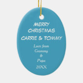 Beary Merry Mounry Personalisierte Weihnachten Keramik Ornament (Hinten)