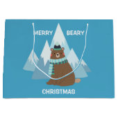 Beary Merry Mountain Christmas Große Geschenktüte (Vorderseite)