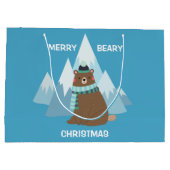 Beary Merry Mountain Christmas Große Geschenktüte (Rückseite)