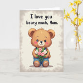Beary Much Love Muttertagskarte Karte (Gelbe Blume)