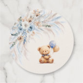 Beary Much Teddy Bear Baby Shower Thank You Geschenkanhänger (Rückseite)