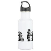 Beary Nice Friseur Edelstahlflasche (Rückseite)