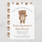 Beary Niedlich Baby on way Woodland Baby Shower Einladung (Vorne/Hinten)