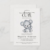 Beary Niedlich Bear Baby Dusche Einladung (Vorne/Hinten)