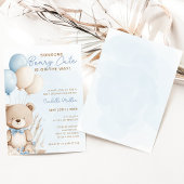 Beary Niedlich Blue Balloon Teddy Bear Boy Babydus Einladung
