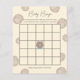 Beary Niedlich Brown Teddy Bear Baby Shooter Bingo
