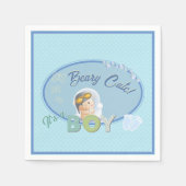 Beary Niedlich Es ist eine Boy-Ankündigung Serviette (Vorderseite)