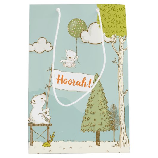 Beary Niedlich Gift Bag Mittlere Geschenktüte (Vorderseite)