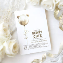 Beary Niedlich Gold Ballon Teddy Bear Baby Dusche