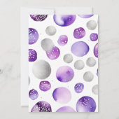 Beary niedlich Teddy Bär lila Lavendel Babydusche Einladung (Rückseite)