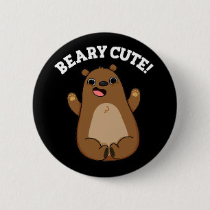 Beary Niedlich Teddy Bar Puff Dark BG Button
