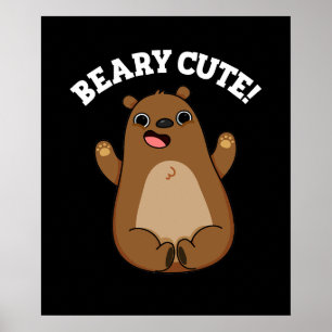 Beary Niedlich Teddy Bar Puff Dark BG Poster