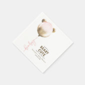 Beary Niedlich Teddy Bear Balloon Babydusche Serviette (Ecke)