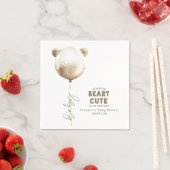 Beary Niedlich Teddy Bear Balloon Babydusche Serviette (Beispiel)