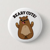 Beary Niedlich Teddy Bear Puff Button (Vorderseite)