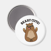 Beary Niedlich Teddy Bear Puff Magnet (Vorderseite/Rückseite)