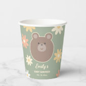 Beary Niedlich Teddy Bear Spring Baby Babydusche Pappbecher (Vorderseite)