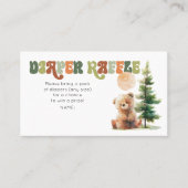 Beary Niedlich Woodland Baby Shower Diaper Raffeka Visitenkarte (Vorderseite)