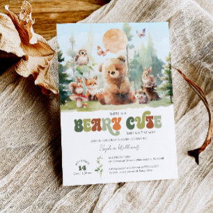 Beary Niedlich Woodland Baby Shower Einladung