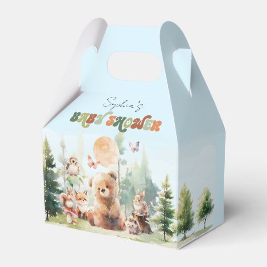 Beary Niedlich Woodland Babydusche Geschenkschachtel (Vorderseite)